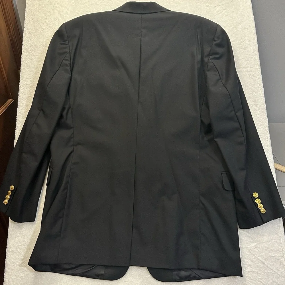Brooks Brothers 46L Loro Piana Brooksease Gold Button Single Breasted Blazer